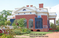 South Side of Monticello with Piazza and Greenhouse Art Print