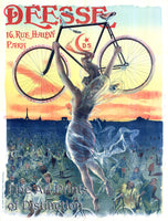 Deesse Bicycle French Lithograph Advertising Poster