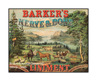 A fine art advertising print for Barker's Nerve and Bone Linament