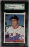 1985 Roger Clemens Topps Rookie Baseball Card SGC 86