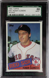 1985 Roger Clemens Topps Rookie Baseball Card SGC 88