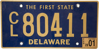 2001 Delaware Commercial License Plate