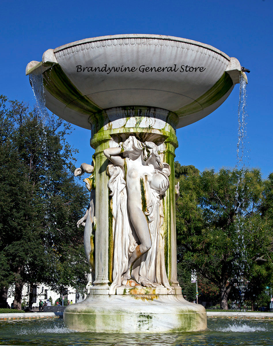 A fine art print of Fountain in Dupont Circle in Washington DC