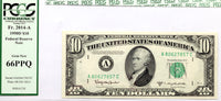 FR #2014-A FRN ten dollar note from the Federal Reserve Bank in Boston from the series of 1950-D graded PCGS 66 PPQ