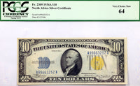 A FR #2309 issue of 1934-A, North Africa Silver Certificate graded PCGS 64 for sale by Brandywine General Store
