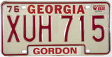 A classic 1982 Georgia Car License Plate for sale by Brandywine General Store Gordon County excellent condition