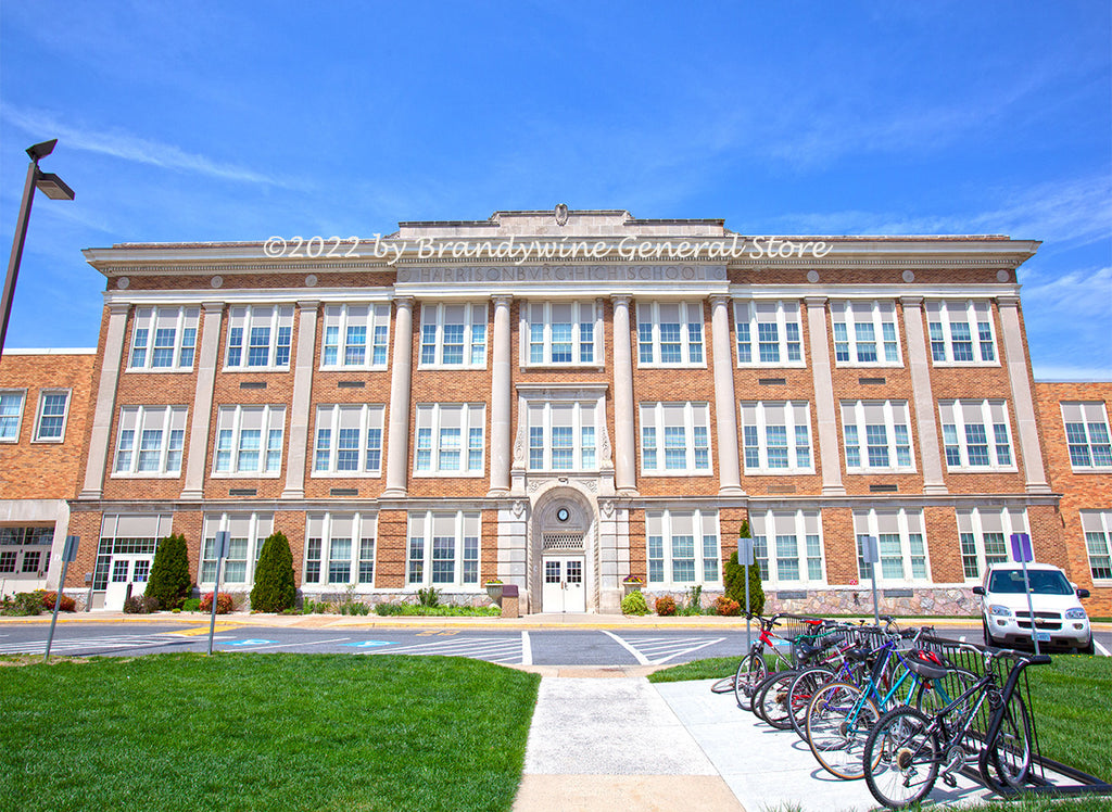 Harrisonburg High School now Memorial Hall art print Brandywine