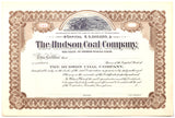 An unissued stock certificate for the Hudson Coal Company