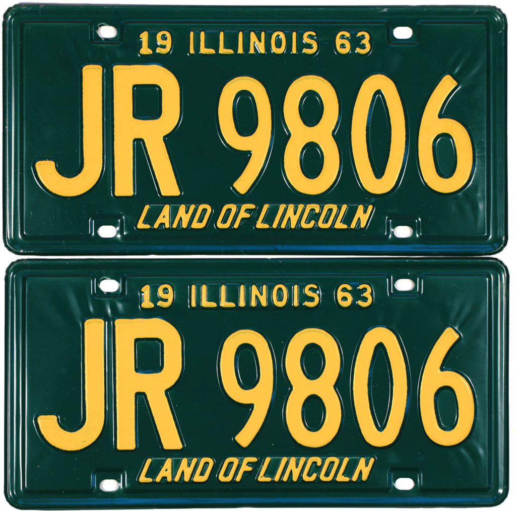 1963 Illinois License Plates Brandywine General Store