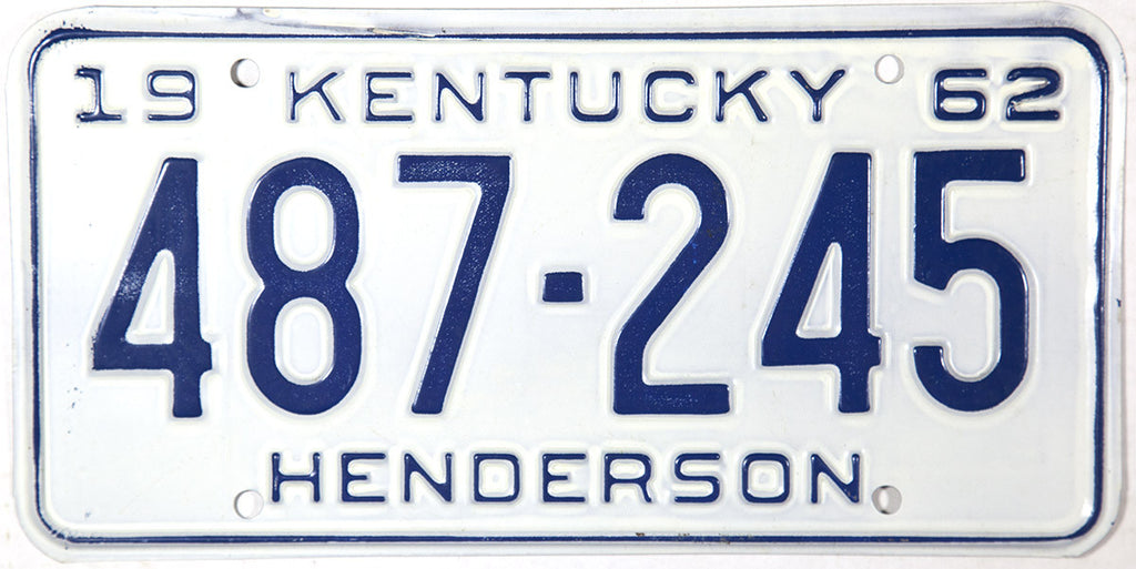 1962 Kentucky License Plate Brandywine General Store