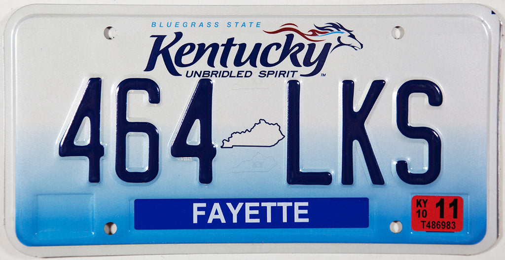 2010 Kentucky License Plate Brandywine General Store
