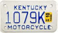 2010 Kentucky Motorcycle License Plate