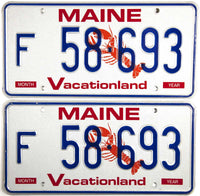 1995 Maine Farm License Plates