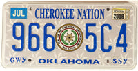 2009 Oklahoma Cherokee Nation License Plate