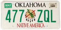 2009 Oklahoma License Plate
