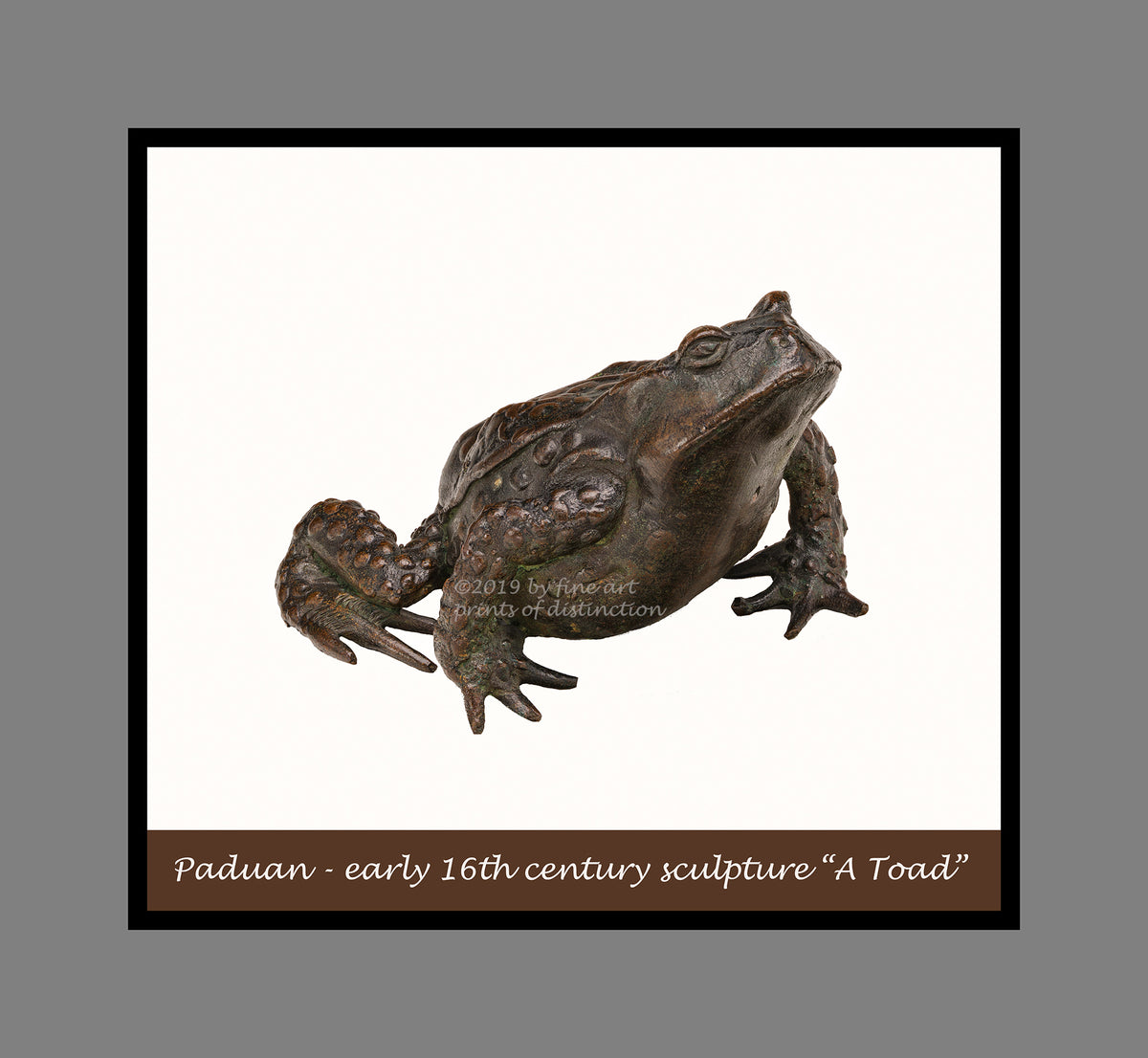 Poster of 16th century sculpture of a toad by Paduan
