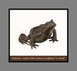 Poster of 16th century sculpture of a toad by Paduan
