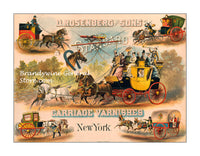 A premium art Print advertising Rosenberg and Sons Standard Carriage Varnishes from New York