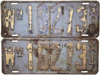 1917 Washington License Plates