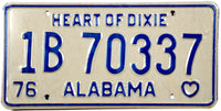 A classic NOS 1976 Alabama license plate which will grade excellent for sale by Brandywine General Store