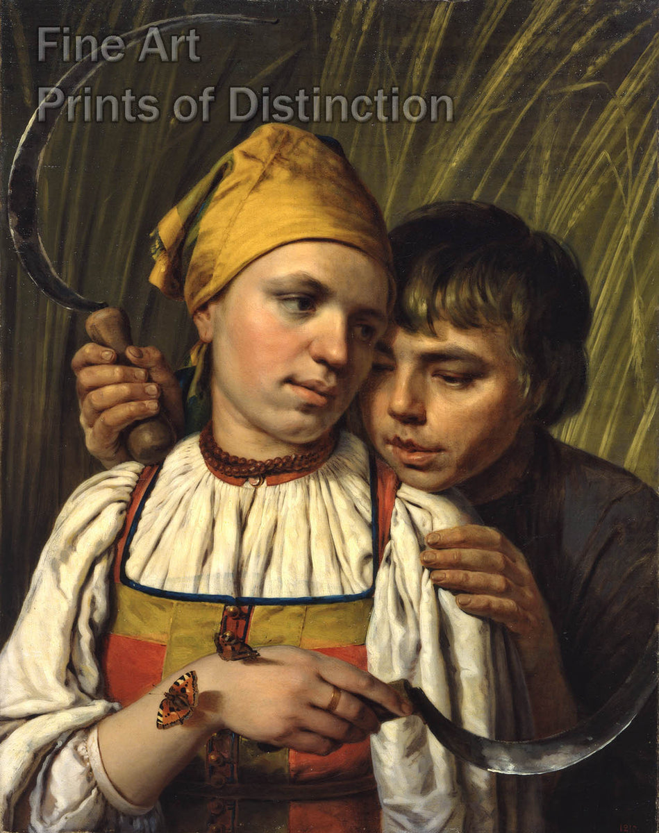 An archival premium Quality art Print of The Reapers by Alexey Venetsianov for sale by Brandywine General Store