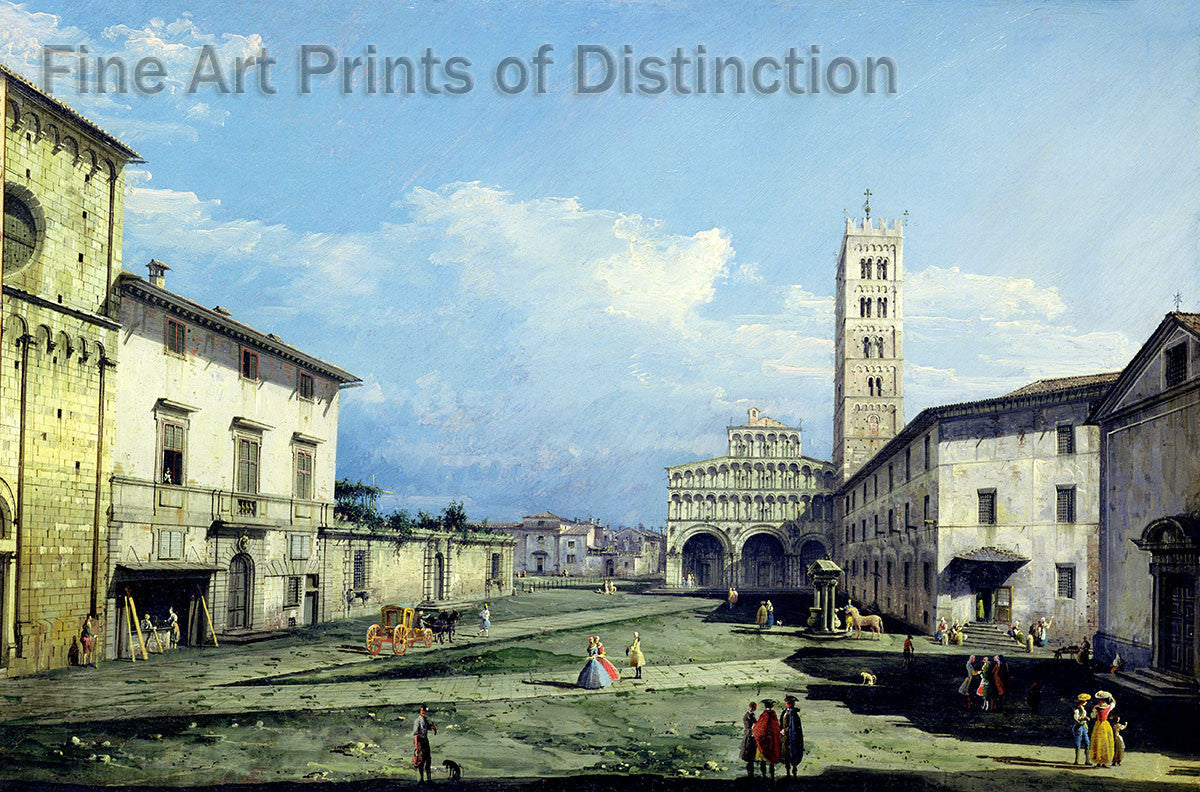 The Piazza San Martino, Lucca painting by Bernardo Bellotto