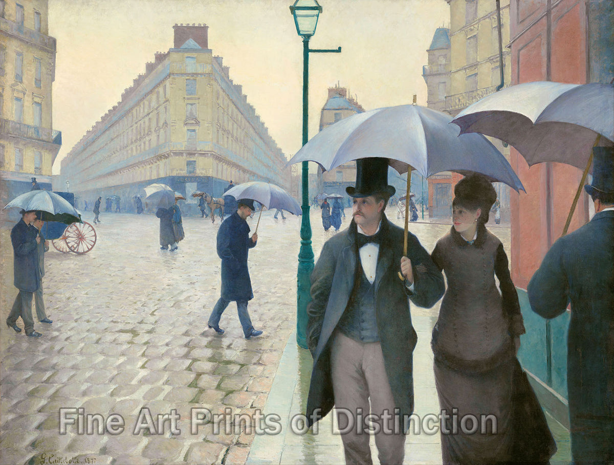 Art Print of Paris Street Rainy Day by Gustave Caillebotte