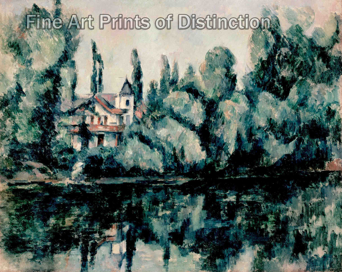 Art Print of Banks of the Marne by French Impressionist Paul Cezanne