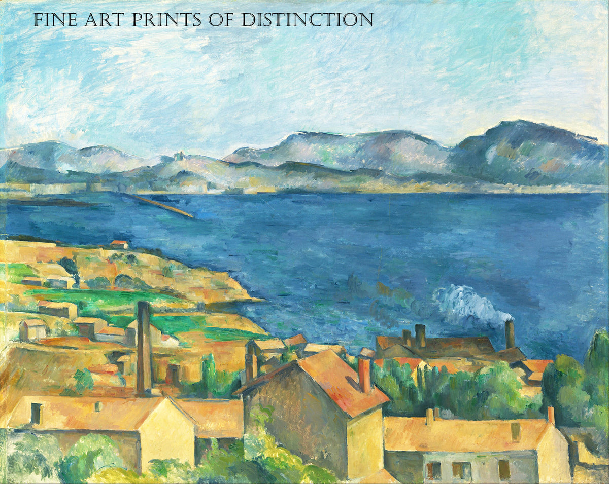 Art Print of The Bay of Marseilles painted by French Impressionist painter Paul Cezanne