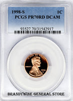 1998-S Lincoln Cent PCGS Proof 70 Red Deep Cameo