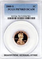 2000-S Lincoln Cent PCGS Proof 70 Red Deep Cameo