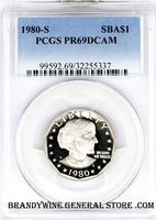 1980-S Susan B. Anthony Dollar Certified PCGS Proof 69 Deep Cameo