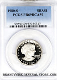 1980-S Susan B. Anthony Dollar Certified PCGS Proof 69 Deep Cameo