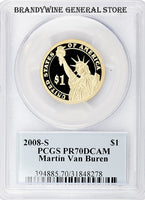 2008-S Van Buren Presidential Dollar PCGS Proof 70 Deep Cameo