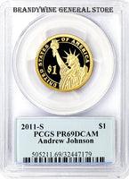 2011-S Andrew Johnson Presidential Dollar PCGS Proof 69 Deep Cameo