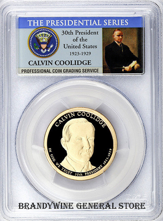 2014S Calvin Coolidge Presidential Dollar PCGS Proof 69 Deep Cameo