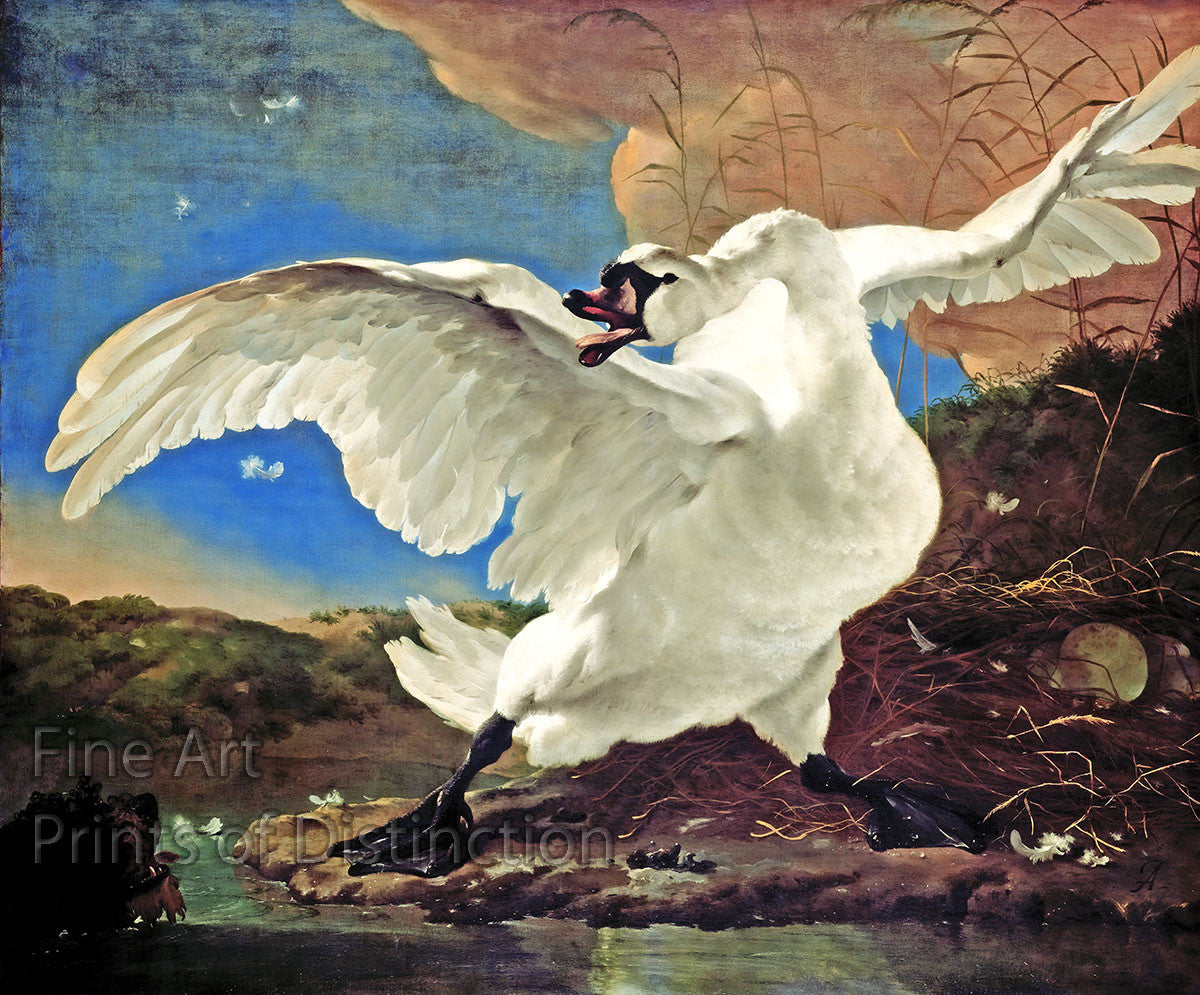 The Threatened Swan painting by Jan Asselijn