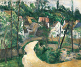 Art Print of Turn in the Road painted by French Artist Paul Cezanne