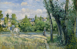 Art Print of Sunlight on the Road Pontoise by Camille Pissarro