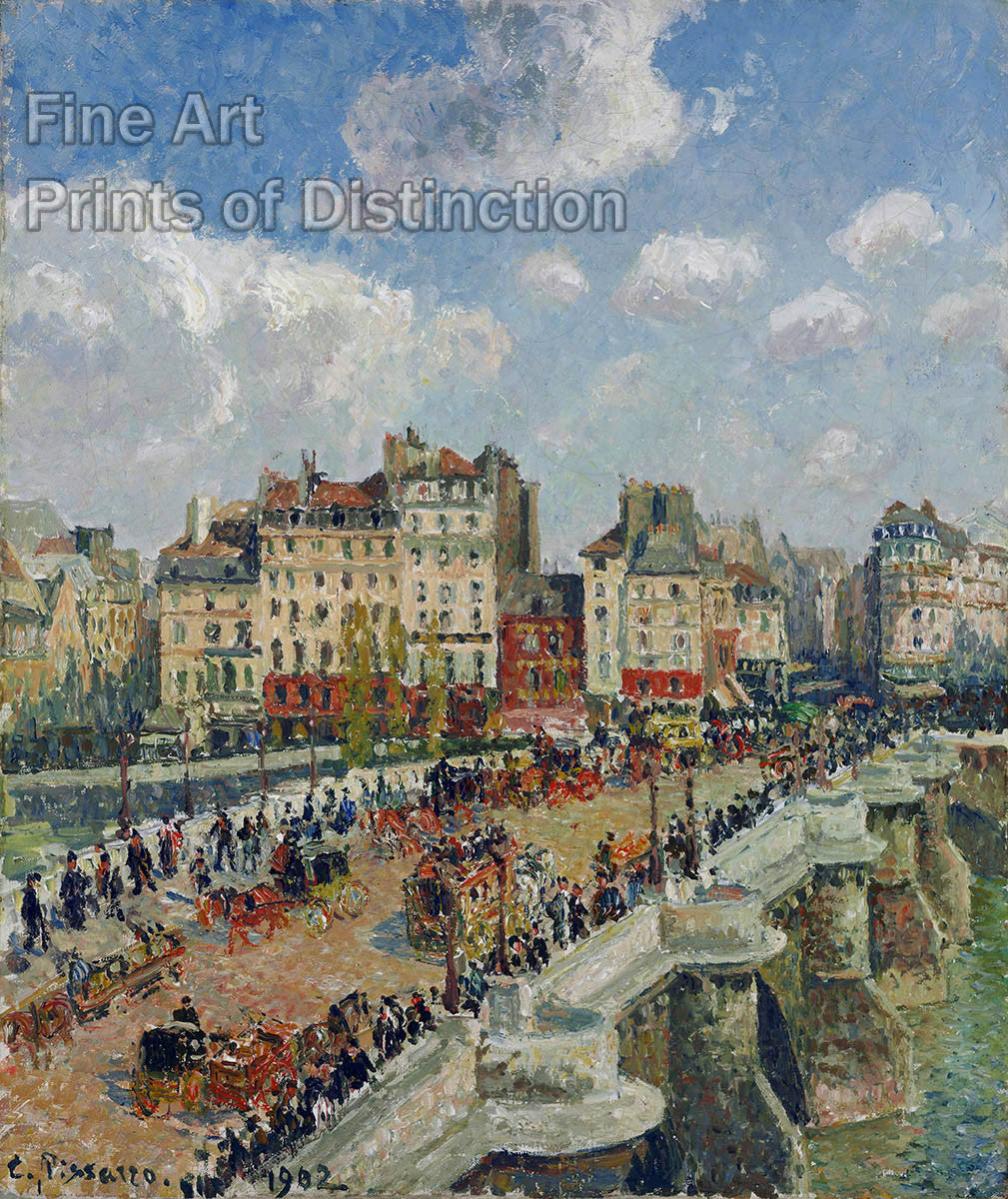 Art Print of The Pont - Neuf by Camille Pissarro