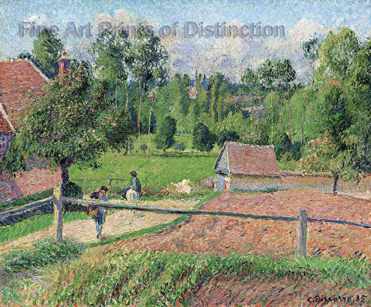 Art Print of a View from the Artist's Window by Camille Pissarro