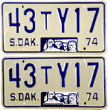 1974 South Dakota Truck License Plates