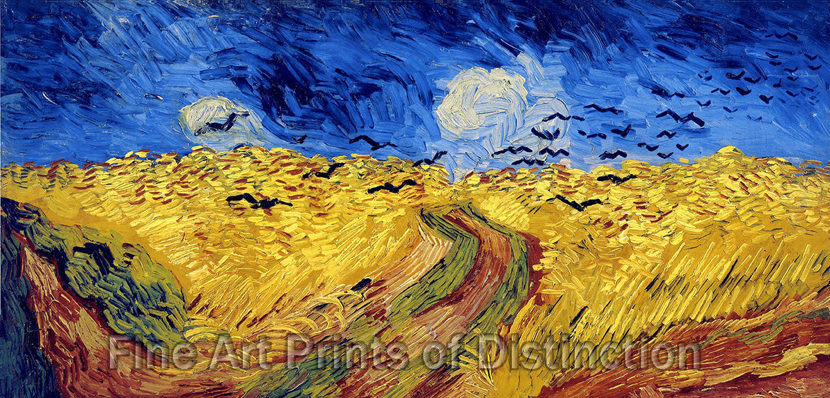 Art Print of a Wheat Field with Crows painting by Vincent Van Gogh