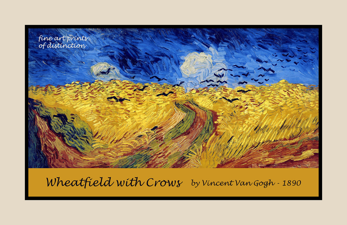 art Poster of Wheatfield with Crows painted by Vincent Van Gogh July 10, 1890