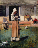 art print of The Sick Chicken painting by Winslow Homer