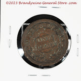 An 1847 Braided Hair Large Cent in very good condition with some rim chips for sale by Brandywine General Store reverse side of coin
