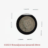 An 1852 Silver Three Cent Piece Trime in Fine condition reverse side