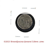 An 1852 Silver Three Cent Piece Trime in good condition Reverse Side