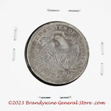 A 1876 Liberty Seated Quarter in very good condition for sale by Brandywine General Store reverse side of coin