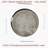 1876 Liberty Seated Quarter